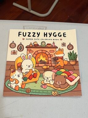 Fuzzy Hygge Super Cute Coloring Book New